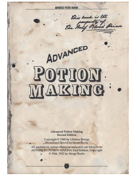 Potion Making Harry Potter, Harry Potter Book Covers Printable, Advanced Potion Making, Poster Harry Potter, Harry Potter Scrapbook, Harry Potter Journal, Harry Potter Book Covers, Classe Harry Potter, Potion Making