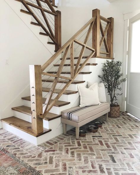 Farmhouse Stairs, Stair Case, Farmhouse Inspiration, In This House, Dream House Interior, Farmhouse Homes, Farmhouse Plans, Dream House Plans, Ranch House