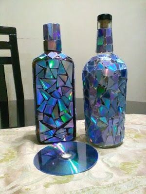 Wrapped Wine Bottles, Recycled Glass Bottles, Diy Glass Bottle Crafts, Wine Glass Art, Wine Bottle Art, Glass Bottles Art, Wine Bottle Diy Crafts, Diy Jar Crafts, Painted Wine Bottles