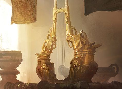 Siren Song Lyre Art Apollo Aesthetic, Greek Pantheon, Goddess Aesthetic, Siren Song, Achilles And Patroclus, Mtg Art, Greek Gods And Goddesses, Apollo 11, Gold Aesthetic