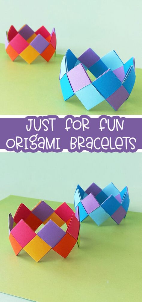 Origami Bracelet, Origami Party, Fun Origami, Selling Crafts Online, Crafts By Season, Paper Bead Bracelet, Paper Bracelet, Kids Origami, Homeschool Crafts