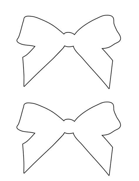 Christmas Bows to Print: Free Printable Bow Template - A Crafty Life Bow Cutout Template, Christmas Bow Template, Christmas Bow Pattern, Bow Template Printable Free, Free Bow Template, Paper Bow Template, Reindeer Stable, Bow Outline, Bow Tie Template