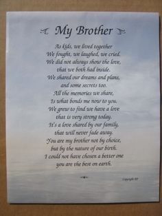 day at the beach poem my brother personalized poem more brother pome ... Brother Poems, Missing My Brother, Missing You Brother, Big Sister Quotes, Brother Birthday Quotes, Sibling Quotes, I Love My Brother, Brother Sister Quotes, Heaven Quotes