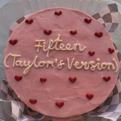 Birthday Cake Ideas Aesthetic Taylor Swift, Taylor Swift Cake Ideas Birthday 12, 15 Taylors Version Cake, Taylor’s Version Birthday Cake, Cuz When Youre 15 Cake, Fifteen Bday Cake, Bento Cake Taylor Swift Inspired, Taylor Swift Birthday Cake Aesthetic, Birthday Cake Aesthetic Taylor Swift