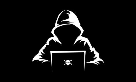 Hacker logo design. A mysterious and dangerous hacker. Vector Illustration Coding Lifestyle, Hacker Dp, Coding Wallpaper, Hacker Room, Pumpkin Logo, Hacker Logo, Hacker Art, Hacker Girl, Computer Hacker