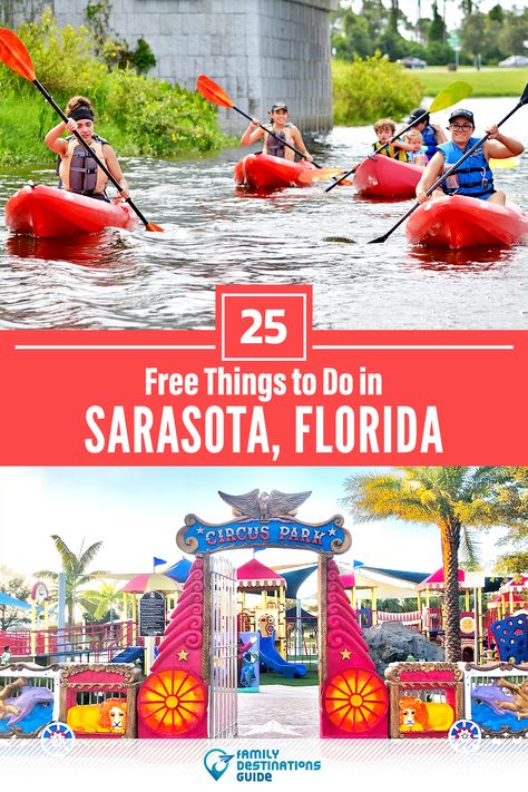 Things To Do Sarasota Florida, What To Do In Sarasota Florida, Bradenton Florida Things To Do In, Sarasota Florida Things To Do In, Florida Trips, Sarasota Beach, Free Family Activities, Siesta Key Florida, Travel 2024