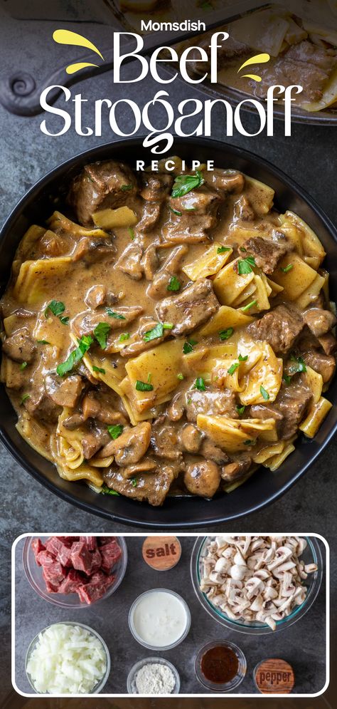 Beef stroganoff is a classic comfort food dish featuring tender beef in a creamy and flavorful sauce. Its combination of savory flavors and creamy textures, along with its versatility in serving options, makes it a favorite in many households around the world. Beef Stroganoff With Horseradish, Beef Stroganoff Pot Roast, Beef Stroganoff With Leftover Roast, Short Rib Stroganoff Recipe, Leftover Roast Beef Stroganoff, Brisket Stroganoff, Stroganoff With Leftover Roast, Steak Stroganoff Recipe, Beef Stroganoff Pressure Cooker Recipe