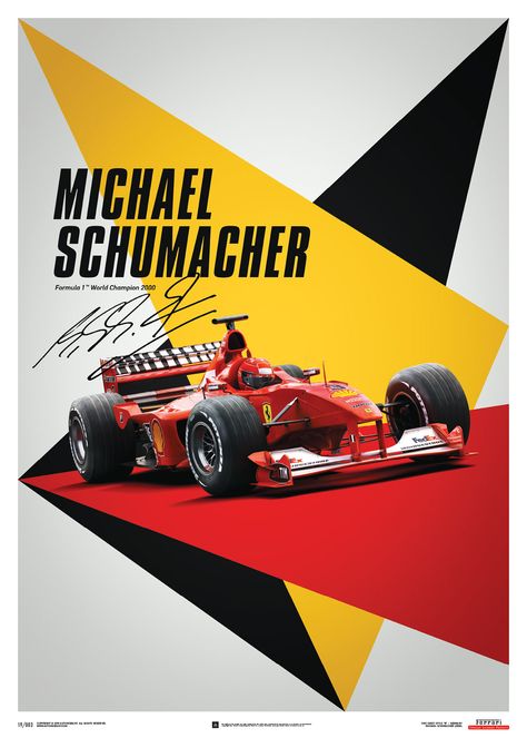 Crossing The Line, Raising The Bar on Behance Ferrari, Yellow, Racing Wallpaper, Michael Schumacher, Auto Racing, Racing Car, Race Car, Red