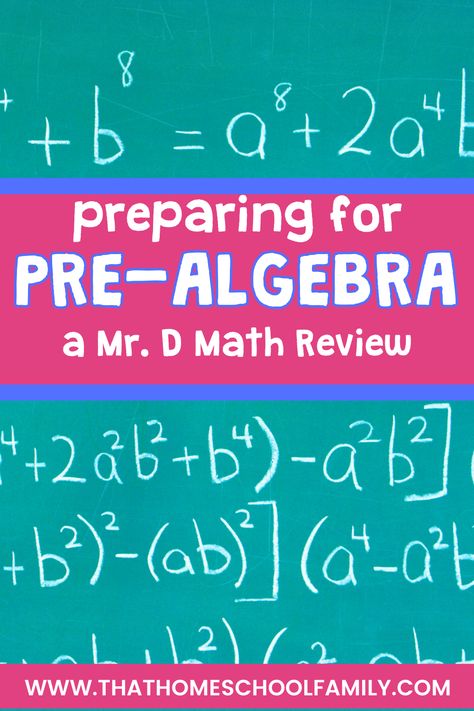 Self-Paced Success: Preparing for Pre-Algebra with Mr. D Math - That Homeschool Family Pre Algebra Activities, Homeschool Family, Homeschool Middle School, Algebra Activities, Homeschool Board, Mr D, Homeschool Tips, Pre Algebra, Seventh Grade