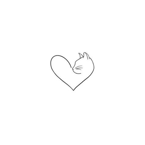 5 Cats Tattoo, Bird And Cat Tattoo, Cats Tatoos Ideas, Cat Tatoos Ideas, Hug Tattoo Minimalist, Good Enough Tattoo, Small Tattoo Cat, Cat Minimalist Tattoo, Tattoo Cat Minimalist