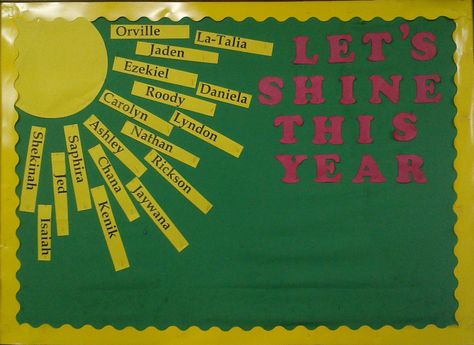 Sun Classroom Door, Sunshine Themed Classroom, Sunshine Bulletin Board Ideas, Shine Bright Bulletin Board Ideas, Sun Bulletin Boards, Character Bulletin Boards, Sunshine Classroom, Classroom 2023, 2024 Classroom