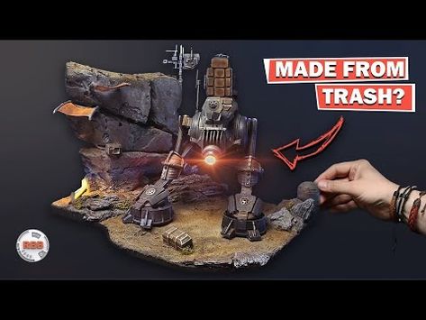 Scratch Built Mech & Diorama - YouTube Mech Diorama, Coffee Pods, Model Making, Latest Video, Rafting, Scale Models, Miniatures, Ships, Toys