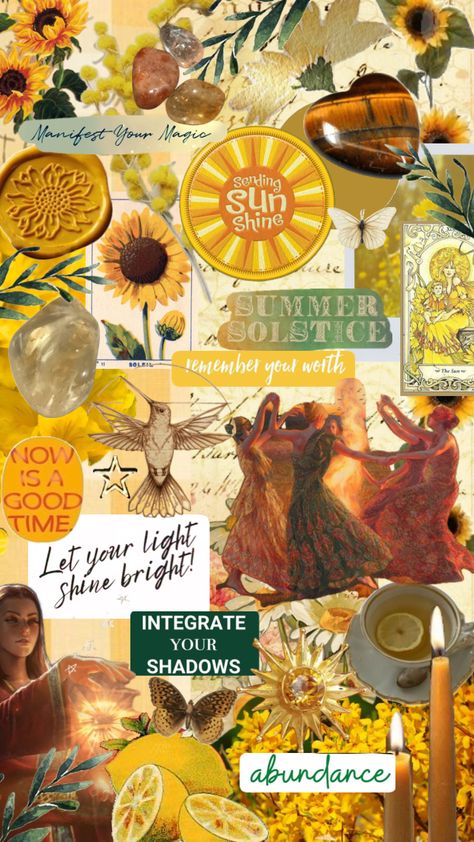 #Summersolstice Summer Solstice Aesthetic, Solstice Aesthetic, Let Your Light Shine, Summer Solstice, Subconscious Mind, Summer Reading, Screen Savers, Create Collage, Phone Wallpapers