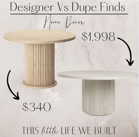 Home decor. Interior design. Round pedestal dining table. LTKHome. LTKSale. LTKFind. Designer vs. dupe finds. Round Transitional Dining Tables, Area Rug For Round Dining Table, Fluted Round Dining Table, Fluted Pedestal Table, Pedestal Base Dining Table, White Dining Table Round, White Pedestal Dining Table, Pedestal Dining Table Round, Round Pedastle Dining Table