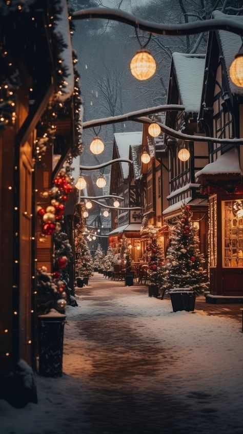 Festive Christmas christmas architecture building | Premium Photo Illustration - rawpixel Wallpaper Aesthetic Snow, Christmas Wallpaper Vintage, Christmas Architecture, Wallpaper Aesthetic Christmas, Christmas Images Hd, Christmas Wallpaper Hd, Christmas Lights Wallpaper, Lights Wallpaper, Beautiful Christmas Scenes