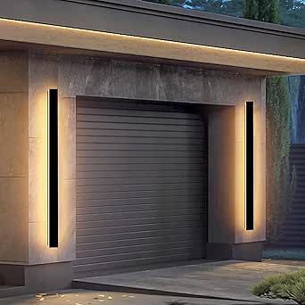 GREMLBUK 2 Pcs 92 Inch Modern Outdoor Wall Lights Long Outdoor Wall Sconce IP65 Waterproof Linear Outdoor Wall Lamp LED 3000K Exterior Light Fixtures for House Patio Garage Garage Door Framing, Garage Door Lights, Outdoor Garage Lights, Wall Lights Modern, Contemporary Garage, Garage Lights, Outdoor Garage, House Patio, Led Exterior Lighting