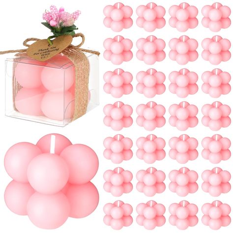 PRICES MAY VARY. Wedding Candle Gift Set: you will receive 30 sets of wedding party favors for guests, including bridal shower bubble candles, beige ribbons, pink dried flowers, thank you cards and PVC transparent gift boxes, elegant and exquisite, which can satisfy your different decoration demands, the quantity is also sufficient to meet your gift giving needs Nice Wedding Gift for Guests: the wedding candle favors provide you with ideal choices to gift your lover, friends, family, neighbors, Useful Bridal Shower Favors, Brunch And Bubbly Bridal Shower Favors, Elegant Party Favors Classy, Party Favors For Bridal Shower Guests, Bridal Shower Party Favors Ideas, Gender Reveal Favors For Guests, Bridal Shower Gift Ideas For Guests, Bridal Shower Prizes For Guests, Tie The Knot Bridal Shower Ideas