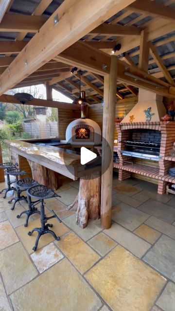 | Amigo Ovens | on Instagram: "The definition of Outdoor Living 🪵🔥 Outdoor living means actively using your garden as a place where you spend time. An outside living space isn’t just for show or to grow things in: it’s where you and your family eat, read, chat, socialise, cook and even work. It’s about embracing your garden all day and all year. | A m i g o O v e n s | ☎️07803 289604 📧sales@amigoovens.co.uk 📍We cover the whole of the UK 💻www.amigoovens.co.uk #garden #gardeninspo #outdoorkitchen #outdoorlivingspace #woodfiredoven #woodfirepizza #barn #oakbar #lighting #outdoorspace #homeinspo #homedecor #outdoorcooking #amigooutdoorliving #outdoorlivinguk" Outdoor Pizza Oven And Bbq, Outdoor Bbq Ideas, Outdoor Kitchen With Pizza Oven, Kitchen Pergola, Outdoor Eating Spaces, Backyard Pizza Oven, Outdoor Cooking Spaces, Outdoor Cooking Area, Wood Stove Cooking