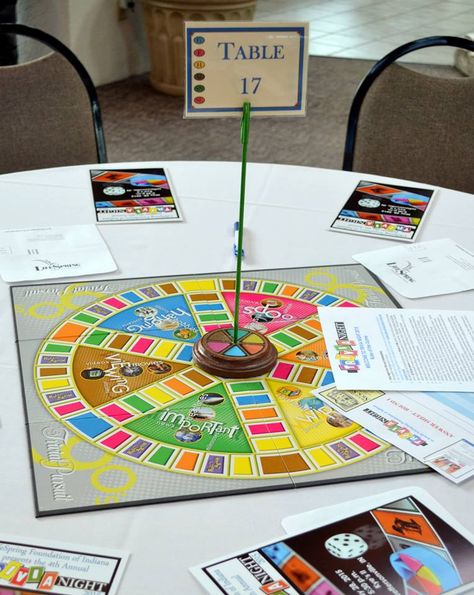 Centerpieces used for our LifeSpring Foundation of Indiana Trivia Night 2015. Game boards purchased online. Table numbers made with painted wooden pieces and printed game piece photos, painted dowel sticks, and laminated table numbers. Trivia Night Decorations, Centerpieces Ideas, Trivia Night, Game Boards, Game Pieces, Milestone Birthdays, Boho Baby, Table Numbers, Birthday Shirts