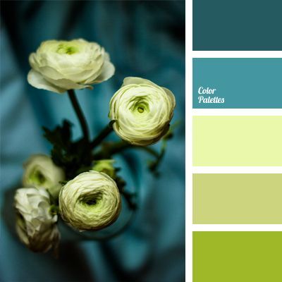 A contrasting combination of blue-green shades and salad green complemented with pastel colors. Panoramic photos, posters, and reproductions made in this color palette will naturally complement the interior of a spacious living room or a dining room, decorated in cold pastel colors. Design Seeds, Chartreuse Color, Paint Inspiration, Hiasan Bilik, Palette Color, Color Paint, Color Palate, Color Balance, Paint Palette