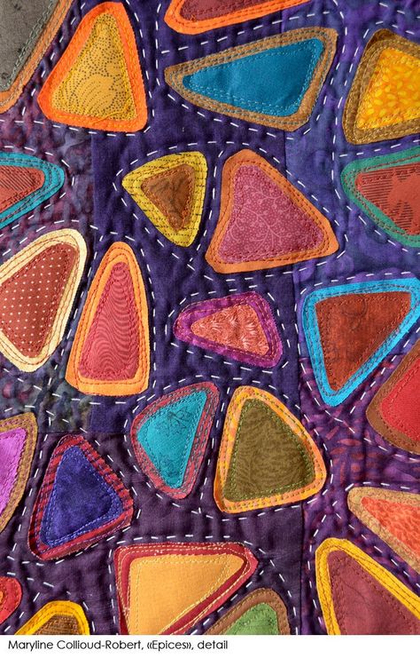 Textile Art Embroidery, Scrap Fabric Crafts, Reverse Applique, Sashiko Embroidery, Applique Quilting, Textile Fiber Art, 자수 디자인, Slow Stitching, Stitching Art