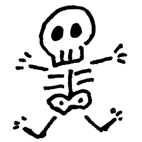 Skeleton, Running, Black And White, Tattoos, White, Black