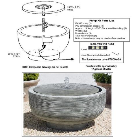 Water Fountain Garden, Modern Outdoor Fountains, Large Outdoor Fountains, Water Fountain Design, Diy Water Feature, Fountain Garden, Modern Fountain, Outdoor Fountains, Garden Water Fountains