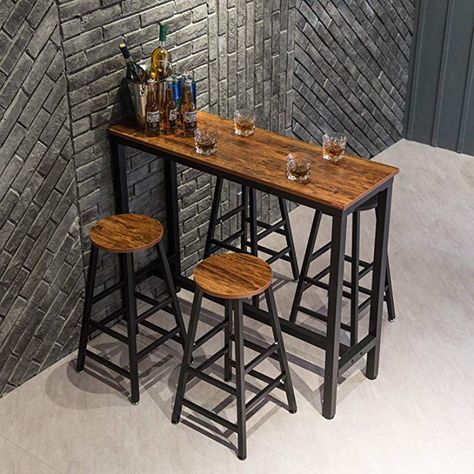 Bar Table Top, Narrow Bar Table, Bar Table Design Home, Bar Tables Ideas, Bar Table Ideas, Bistro Tables, Boho Bar Height Table, Bar Tables, Bistro Table Indoor