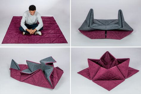 Origami-inspired product designs that will simply transform your lifestyle! Origami Furniture, Useful Origami, Origami Design, Carpet Mat, Yanko Design, Origami Art, Origami Crafts, Fold Wallet, Yarn Crafts