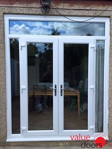 French Doors With Side Panels, Sliding Window Design, Traditional French Doors, Aluminium Door Design, External French Doors, Upvc French Doors, Doors Patio, Upvc Door, Double Glazed French Doors