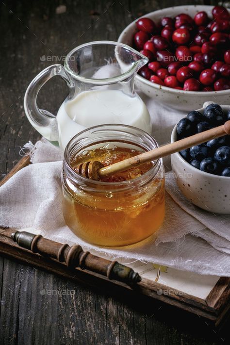 Honey Astethic, Jar Photography, Vegan Scones, Canned Blueberries, Honey Milk, Gluten Free Flour Mix, Honey Photography, Tattoo Health, Scones Ingredients