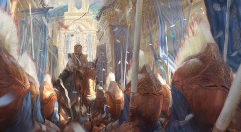 Coronation March by Campbell White | Fantasy | 2D | CGSociety Fantasy Coronation, Concept Art Character, Fantasy Adventure, Fantasy Armor, Fantasy Concept Art, Science Art, Art Portfolio, Art Reference Photos, 3d Animation