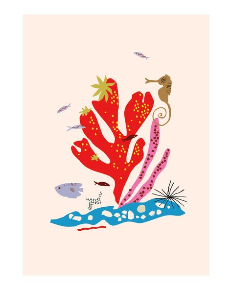 Marine Menagerie by Danielle Kroll – Buddy Editions Fish Illustration, Casino Theme, Ocean Animals, Under The Sea, Posters Art Prints, Manhattan, Read More, Poster Art, Poster Design