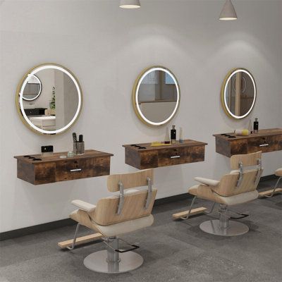 Salon Dryer Area Ideas, Beauty Salon Hair Dryer, Salon Layout, Beauty Bar Ideas, Salon Bathroom, Salon Dryers, Hair Stations, Storage Station, Beauty Station