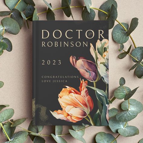 Sentimental Graduation Gifts, Phd Graduation Gifts, Chemistry Gifts, Gift For Doctor, Phd Graduation, Floral Notebook, Doctorate, Graduation Gifts For Her, Limassol