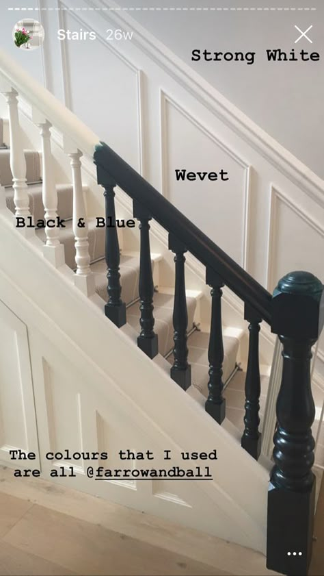 Stair Bannister Ideas, Stairs And Hallway Ideas, Stair Paneling, Entrance Hall Decor, Victorian Hallway, Painted Staircases, Hallway Colours, Stairs Design Interior, House Staircase