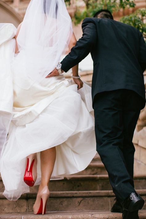 Peek at the Red Sole! Oh my yes! I love this picture! By that time I'm sure I will have a lot more bloody bottoms! And a new pair for our wedding:) High Heels Classy, Christian Louboutin Outlet, Heels Classy, Cool Ideas, Red Sole, Trendy Wedding, Red Shoes, Louboutin Shoes, Womens Fashion Trends