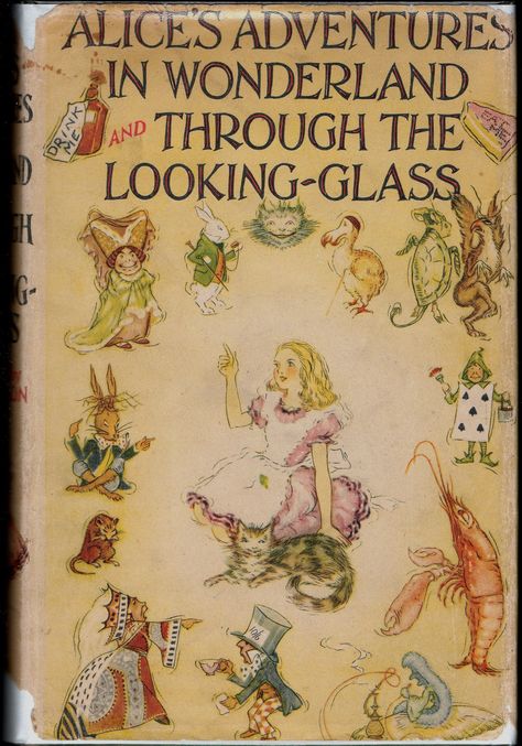 Alice in Wonderland. Year: #1939. Country: #UK. Illustrations: A H Watson. Additional Info: Collins Publishing printed edition. #book #cover #art Alice And The Wonderland, Illustration Art Nouveau, Alice In Wonderland Book, 동화 삽화, Alice Wonderland, Mad Hatters, Vintage Book Covers, Beautiful Book Covers, Adventures In Wonderland