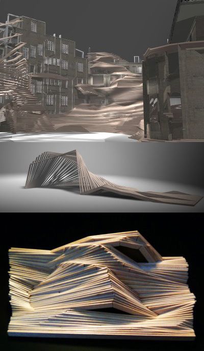 Layered Architecture, Folding Architecture, Paper Architecture, Landscape Model, Parametric Architecture, Arch Model, Parametric Design, 3d Studio, Architecture Presentation