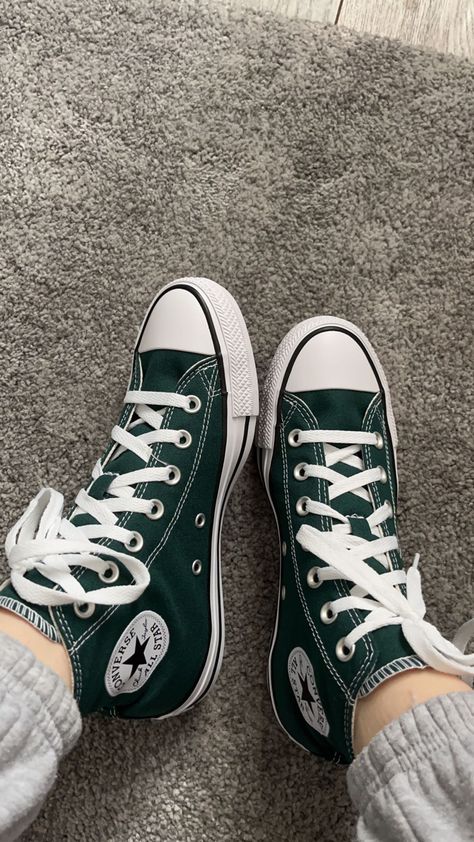 Dragon Scale Converse, Dark Green Converse, Cute Converse Shoes, Cute Converse, Pretty Shoes Sneakers, Shoe Wishlist, Green Converse, Fresh Shoes, Outfits With Converse