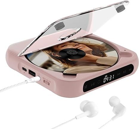 Amazon.com: ZYOKATA Portable CD Player Personal CD Players with Bluetooth for Car, Rechargeable Small CD Player with Headphones, LCD Touch Screen & Anti-Skip/Shockproof (Pink) : Electronics Pink Cd Player, Pink Cd, Personal Cd Player, Portable Cd Player, Bluetooth Device, Brain Dump, Cd Player, Fm Radio, Egift Card