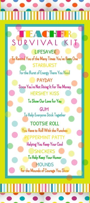 Teacher Survival Kit Gift Tag Teacher Survival Kit Gift Ideas, Teacher Survival Kit Free Printable Tags, Teacher Survival Kit Free Printable, Teacher Survival Kit Gift, Teacher Survival Kit, Teacher Emergency Kit, Survivor Kit, Summer Survival Kit, Teacher Appreciation Diy