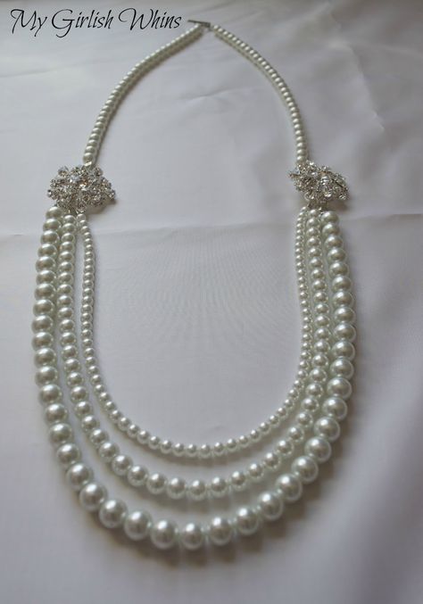 Elegant Pearl Wedding Necklace DIY with David Tutera Bridal | My Girlish Whims Wedding Pearl Necklaces, Pearl Wedding Necklace, Diy Pearl Necklace, David Tutera, Turquoise Charm, Wedding Apparel, Diy Jewelry Necklace, Pearl Necklace Wedding, Cultured Pearl Necklace