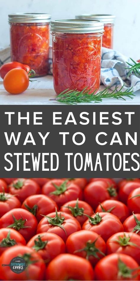 Follow this step by step tutorial to learn how simple Canning Stewed Tomatoes can be. A key ingredient for so many comfort foods, canning crushed tomatoes is a recipe that can be pressure canned or done via water bath canning. Canning Stewed Tomatoes From Frozen, How To Can Stewed Tomatoes Easy, Stewed Canned Tomatoes Recipe, Canning Stewed Tomatoes For Beginners, Stewed Tomatoes Canning Recipe Easy, Canning Tomato Juice In Pressure Cooker, Waterbath Canning Stewed Tomatoes, Stewed Tomatoes Recipe Canned Water Bath, Stewing Tomatoes Canning