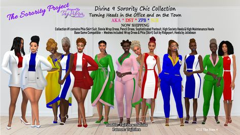 Sims 4 Sorority Mod, Sims 4 Divine 9 Cc, Sims 4 Cc Sorority, Sims 4 Fraternity Cc, Sims 4 Sorority Cc, Sorority Poses, Divine 9, Sorority Letters, College Sorority