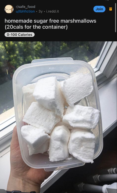 Sugar Free Marshmallows, Calorie Recipes, Low Cal Recipes, Healthy Food Motivation, Healthy Sweets Recipes, Food Recepie, Low Cal, Melt In Your Mouth, Croutons