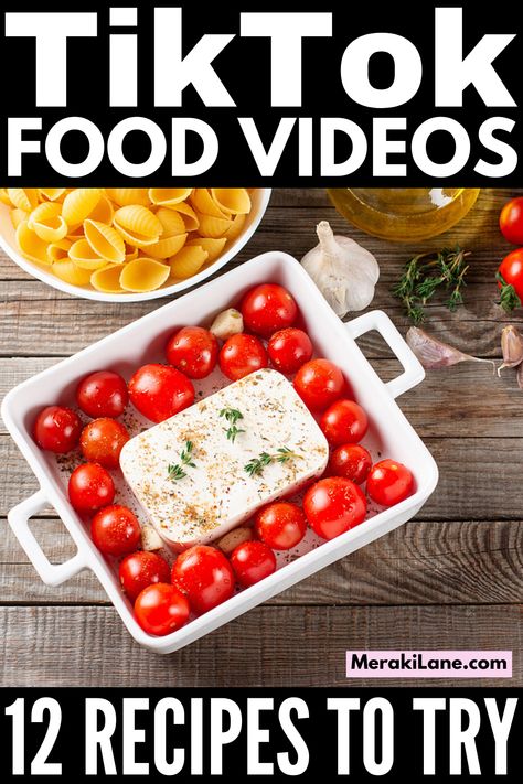 Easy Dinner Recipes Tiktok Videos, Try A New Recipe, Most Viral Recipes, Tiktok Meals Videos, Tok Tok Recipes, Top Tik Tok Recipes, Tiktok Lunch Ideas, Tik Tok Famous Recipes, Tick Tock Dinner Recipes