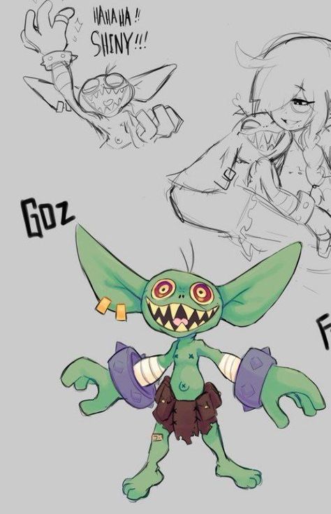 Funny Goblin Art, Goblin Base Drawing, How To Draw A Goblin, Goblin Drawing Reference, Male Goblin Art, Feral Goblin, Goblin Character Art, Goblin Art Dnd, Goblin Concept Art