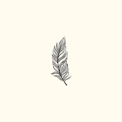 Feather Line Tattoo, Instagram Highlight Covers Free Black, Earthy Tattoo Ideas, Feather Line Art, Tattoo Plume, Insta Highlight Cover, Instagram Highlight Covers Free, Earthy Tattoos, Minimalist Instagram