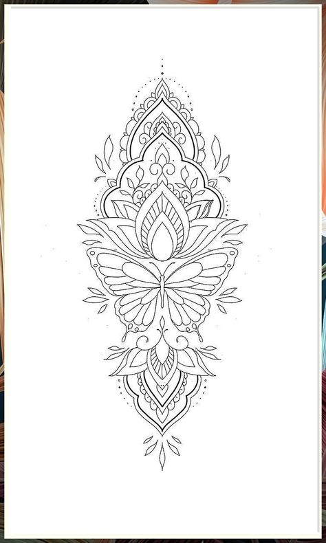 Discover the beauty of butterfly henna tattoo stencils and elevate your next art project! These intricate designs are perfect for adding a touch of elegance to your body art, crafts, or special events. Whether you're a beginner or an experienced artist, our collection of butterfly henna tattoo stencils offers endless creativity. Unleash your artistic potential and create stunning, eye-catching designs that will leave a lasting impression. Transform your ideas into reality today! Tattoo Stencils Beginner, Wrist Tattoos For Women Stencil, Tattoo Beginner Stencil, Butterfly Henna Tattoo, Beginner Tattoo Stencils, Butterfly Mandala Tattoo, Henna Tattoo Stencils, Beginner Tattoos, Henna Stencils